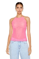 Sheer Mesh Halter Top