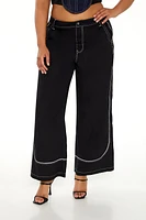 Plus Wide-Leg High-Rise Jeans