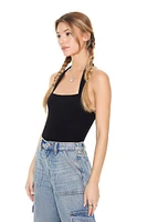 Jersey Knit Halter Bodysuit