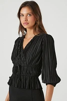 Pleated Surplice Top