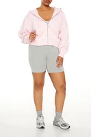 Plus Drop-Sleeve Zip-Up Hoodie