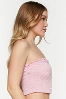 Hook-and-Eye Ruffle-Trim Crop Top