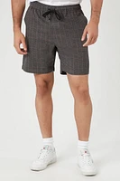 Plaid Drawstring Shorts