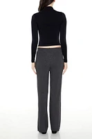 Sweater-Knit Wide-Leg Pants