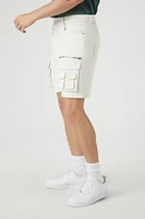 Mid-Rise Denim Cargo Shorts