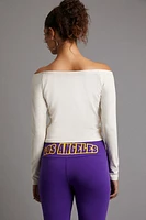 Los Angeles Lakers Off-the-Shoulder Top