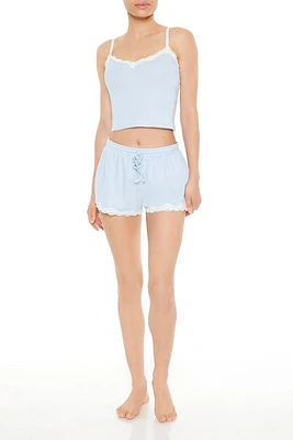 Lace-Trim Cami & Shorts Pajama Set