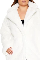 Plus Faux Fur Longline Coat