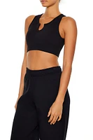 Seamless Split Neck Sports Bra