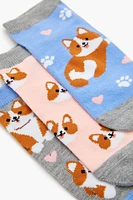 Corgi Ankle Socks Set - 3 pack