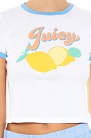 Juicy Lemon Ringer Baby Tee