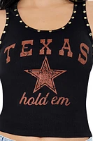 Studded Texas Cropped Tank Top