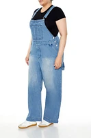 Plus Utility Denim Overalls