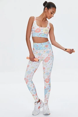 Active Floral Print Leggings