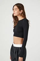 Seamless Long-Sleeve Crop Top