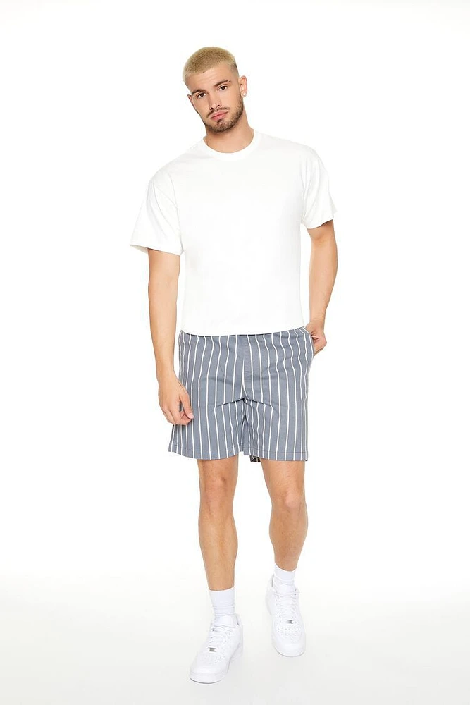 Striped Twill Shorts