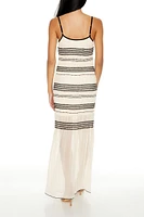 Striped Organza Cami Maxi Dress