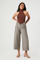 Turtleneck Halter V-Hem Top