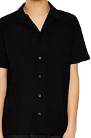 Textured Button-Front Shirt