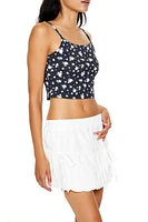 Ditsy Floral Print Cropped Cami