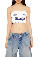 Smocked Italy Tube Crop Top