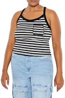 Plus Striped Pocket Cami