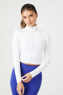 Active Cropped Zip-Up Jacket