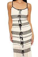 Striped Organza Cami Maxi Dress