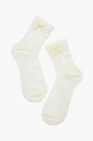 Bow Ribbed Crew Socks