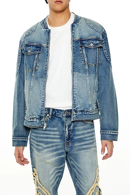 Frayed Angel Wing Denim Jacket