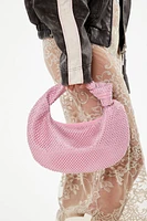 Rhinestone Mesh Clutch Bag