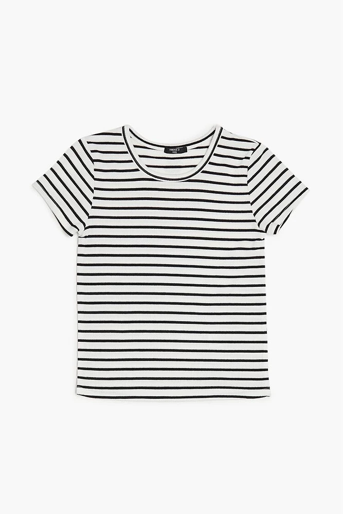 Girls Striped Short-Sleeve Tee (Kids)