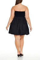 Plus Strapless Babydoll Dress