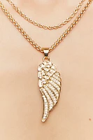 Wing Pendant Necklace Set