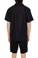 Linen-Blend Cuban-Collar Shirt