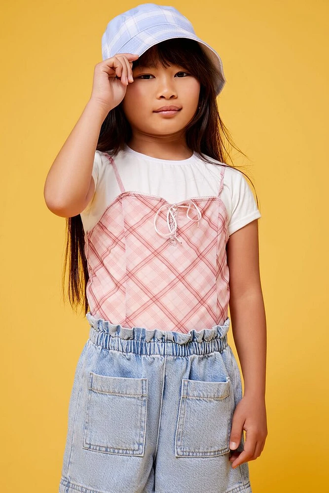 Girls Plaid Cami (Kids)