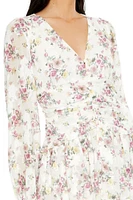 Layered Floral V-Neck Mini Dress