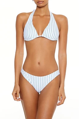 Essentials Striped Halter Bikini Top