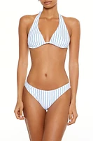 Essentials Striped Halter Bikini Top