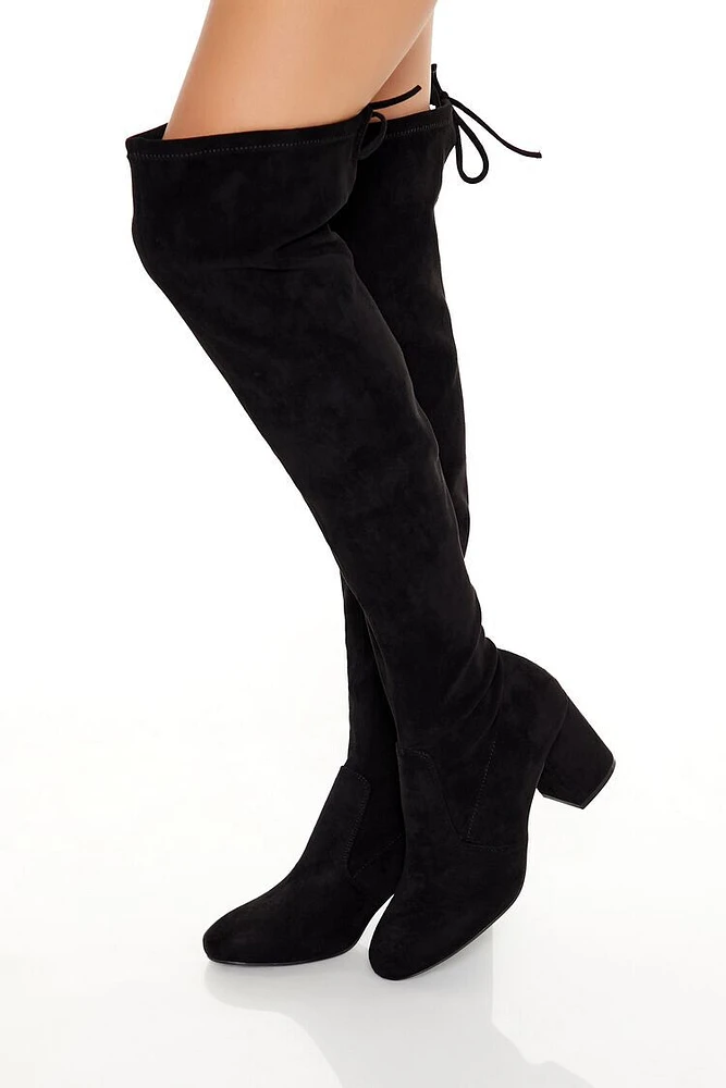 Faux Suede Over-the-Knee Boots