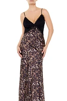 Leopard Combo Maxi Slip Dress