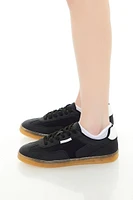 Geo Faux Leather Low-Top Sneakers