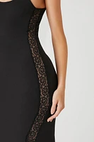 Lace-Trim Lingerie Midi Slip Dress