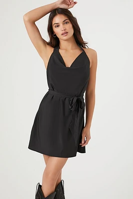 Tie-Waist Halter Mini Dress