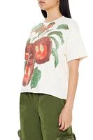 Farmers Market Apple Cropped Graphic Tee