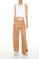 Mid-Rise Wide-Leg Pants