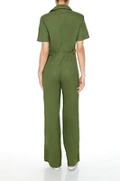 Zip-Up Cotton Coveralls