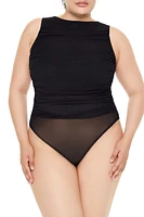 Plus Sheer Mesh Bodysuit