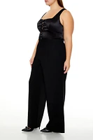 Plus High-Rise Wide-Leg Pants