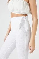 Floral Eyelet Pants